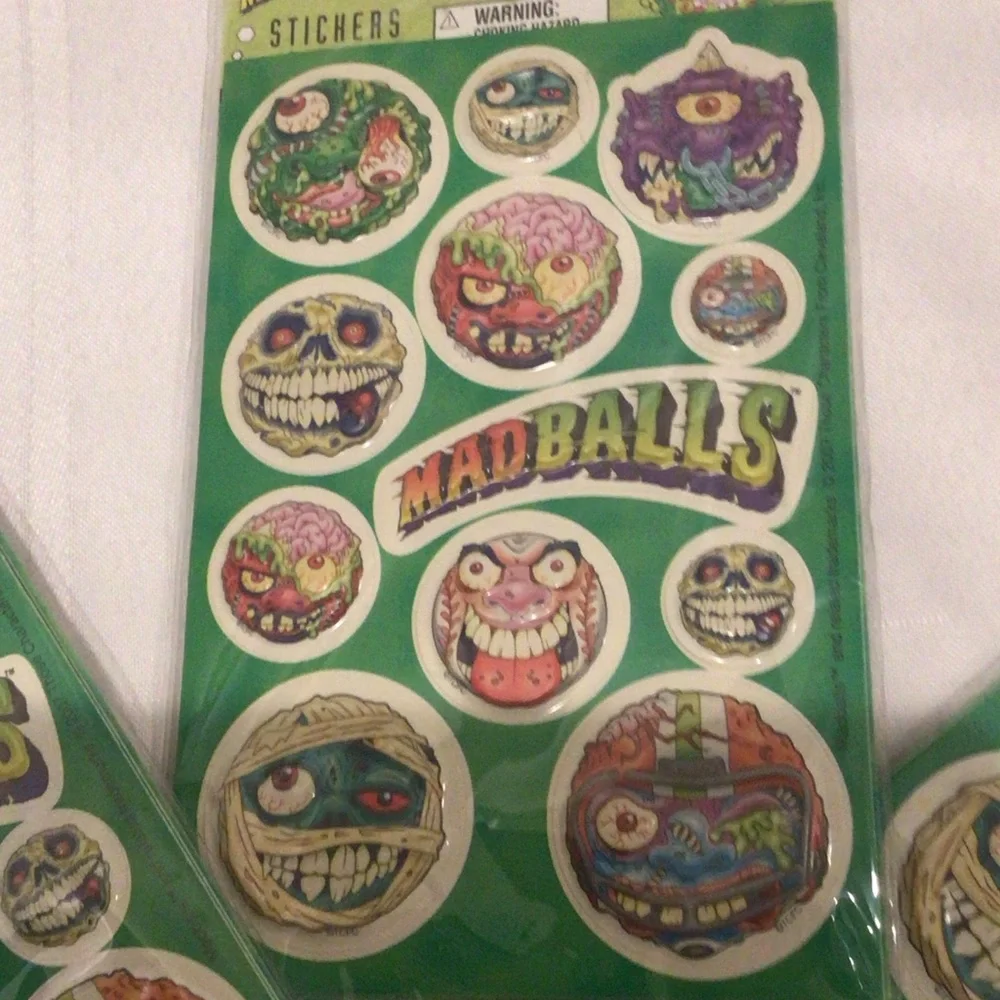 Madballs stickers 3 sealed packs 2 sheets each